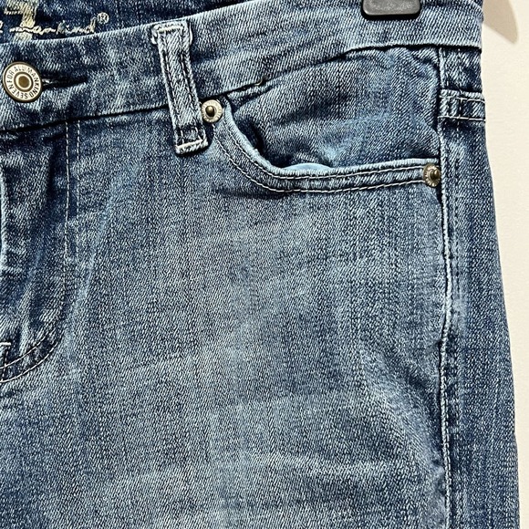 7 For All Mankind "A" Pocket Distressed Bootcut Jeans SZ 29 - Picture 8 of 10